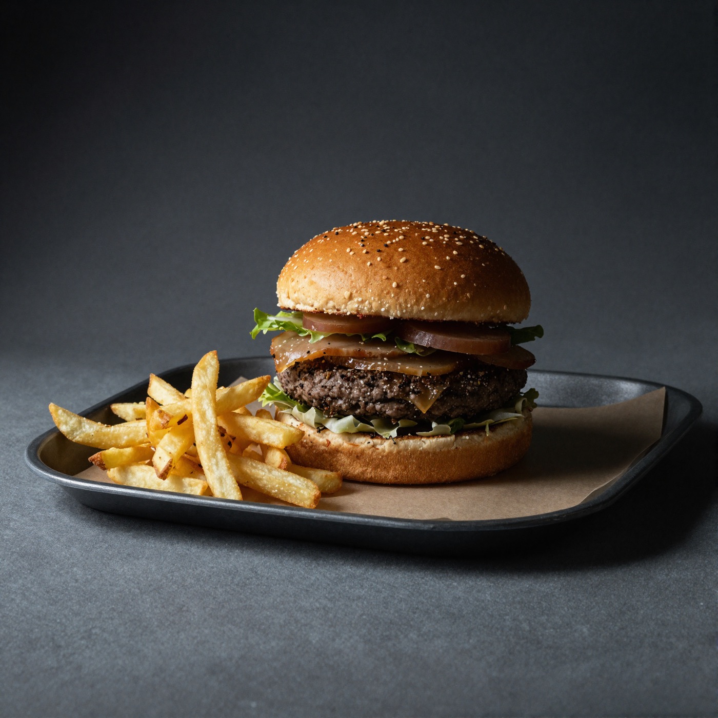Foto gerada com IA para hamburgueria